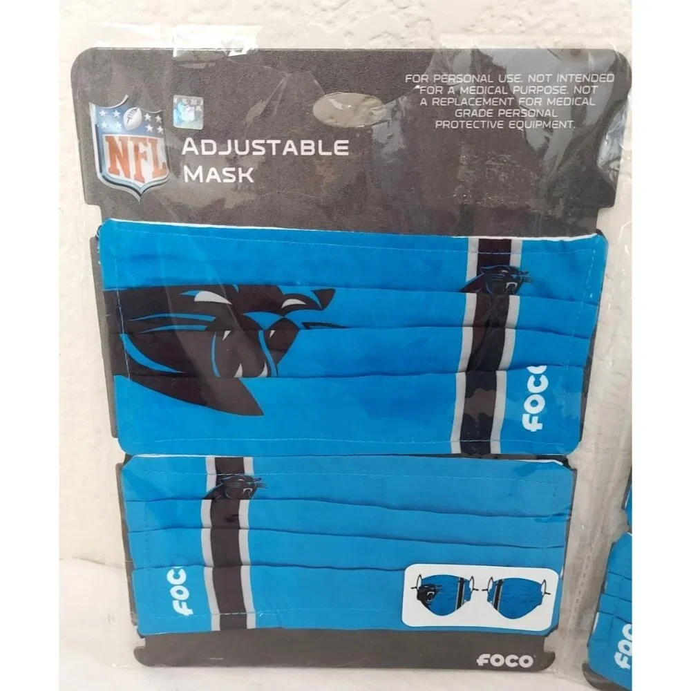 NFL Game Day Jacksonville Jaguars Adult And Youth Set of Adjustable Face Masks